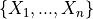 \{X_1, ..., X_n\}